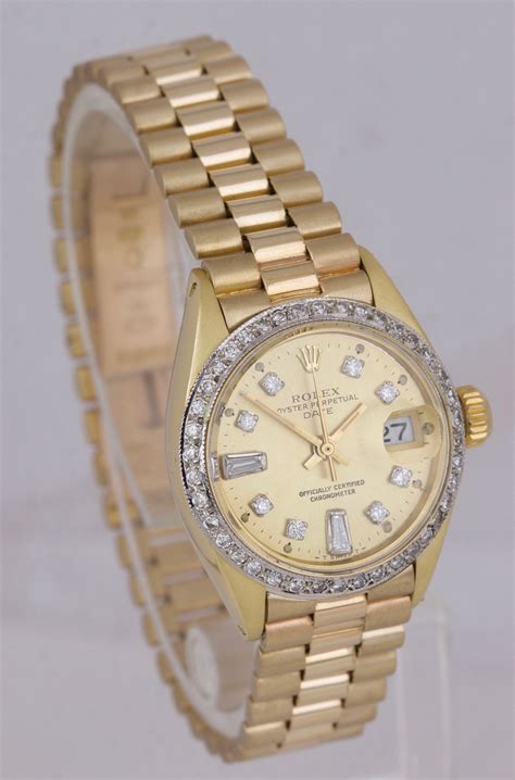 ladies gold rolex president watch|18k gold ladies Rolex watch.